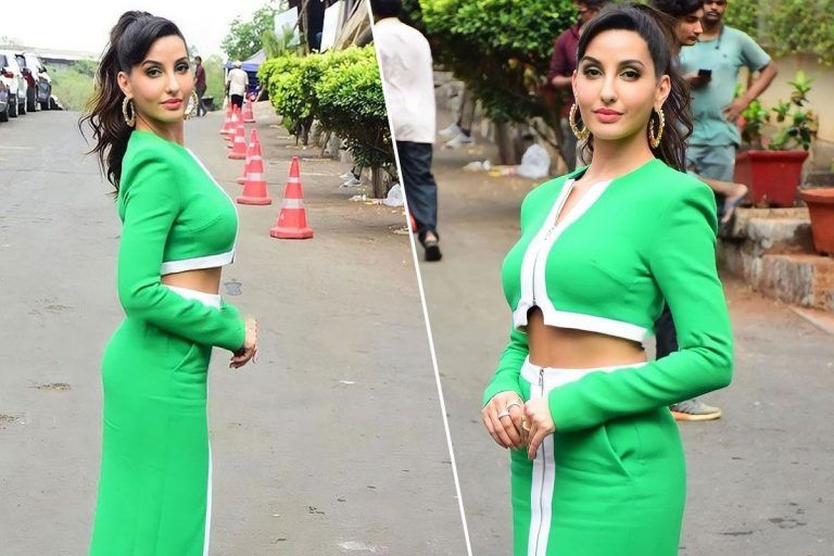 Nora Fatehi Does Colour Blocking Right in Rs 79K Crop Top And Thigh-Slit Skirt For Dance Deewane Juniors
